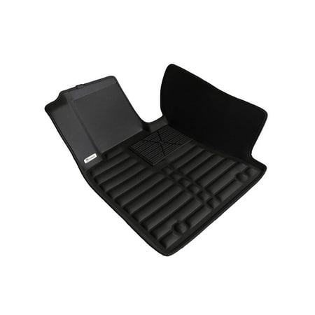 Waterproof All Weather TuxMat Custom Car Floor Mats for Hyundai Genesis Sedan AWD 2015-2016 Models Laser Measured Largest Coverage The Ultimate Winter Mats Full Set - Black
